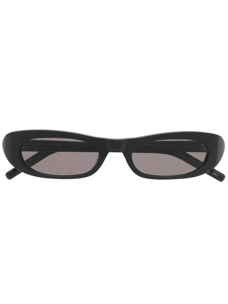 Saint Laurent Eyewear SL 557 slim oval sunglasses - Black von Saint Laurent Eyewear