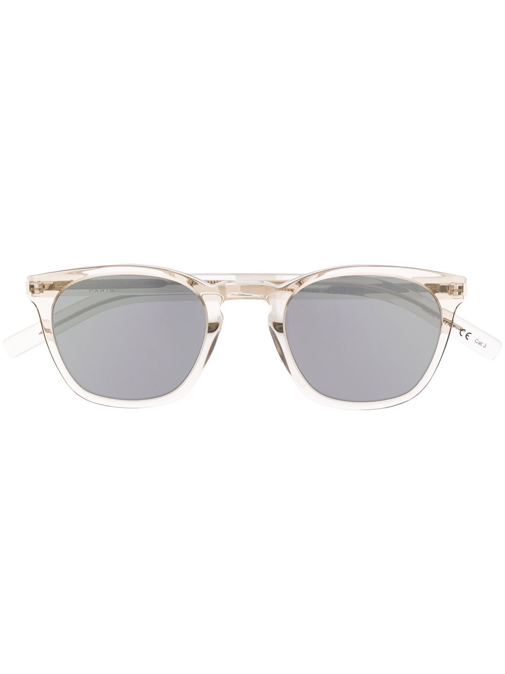 Saint Laurent Eyewear SL28 Slim soft-square frame sunglasses - White von Saint Laurent Eyewear