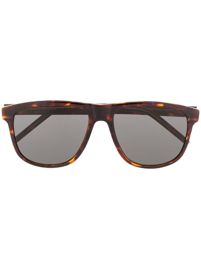 Saint Laurent Eyewear Signature soft-square frame sunglasses - Brown von Saint Laurent Eyewear