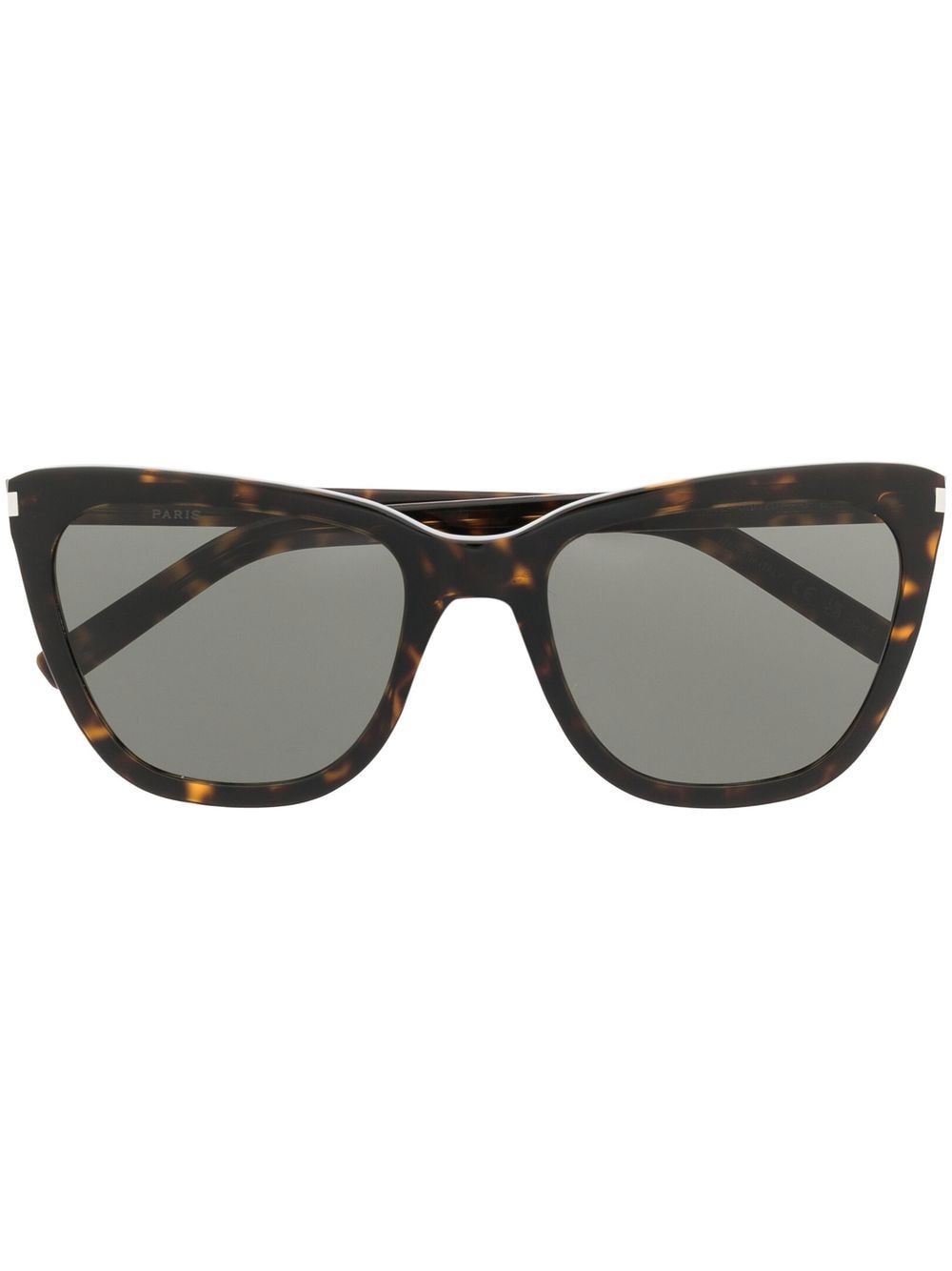 Saint Laurent Eyewear Tortoiseshell oversized sunglasses - Brown von Saint Laurent Eyewear