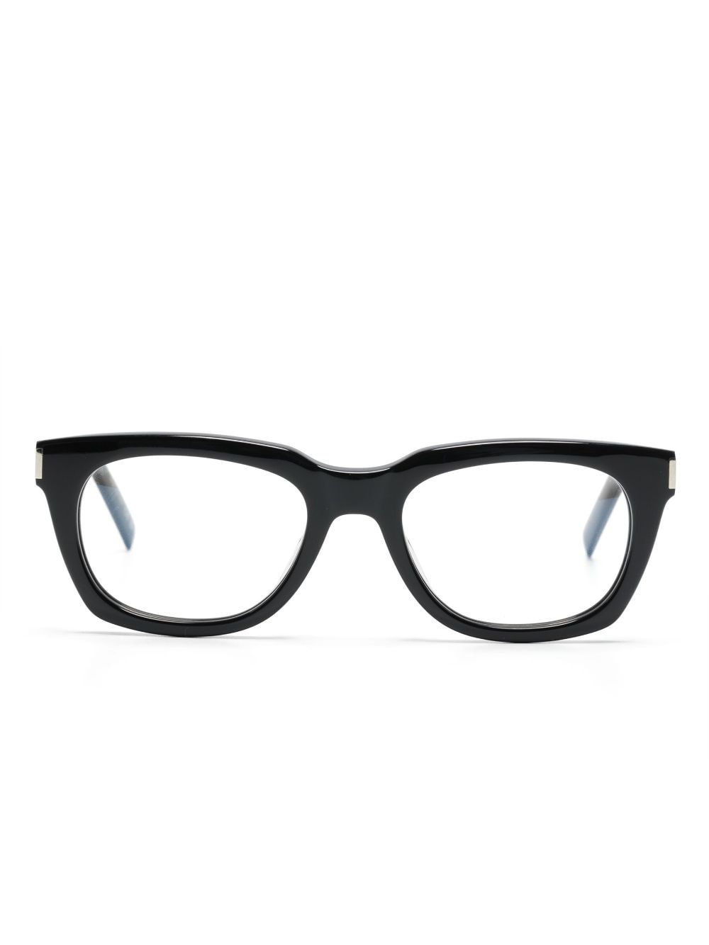 Saint Laurent Eyewear logo-debossed rectangle-frame glasses - Black von Saint Laurent Eyewear