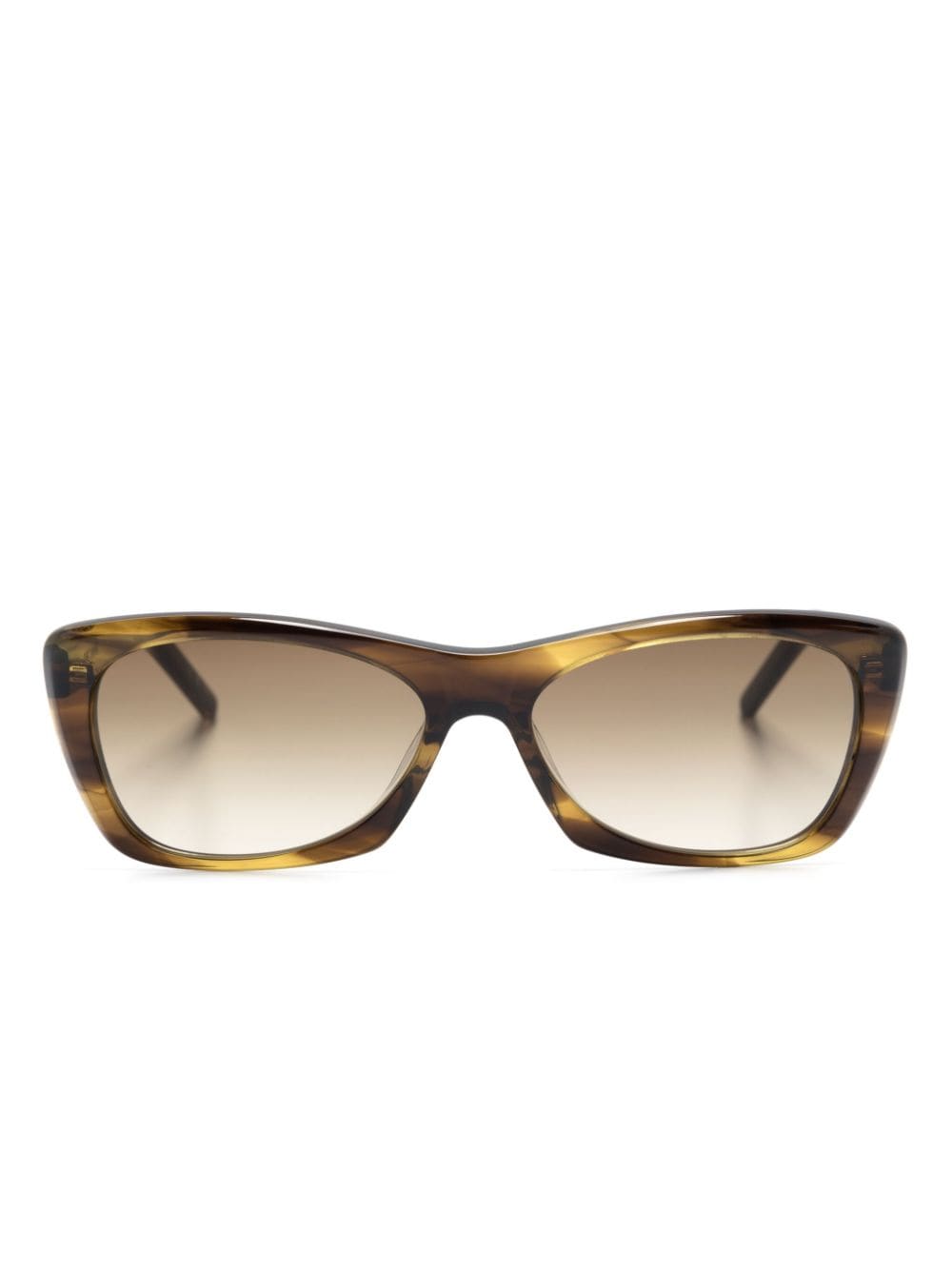 Saint Laurent Eyewear logo-engraved cat-eye frame sunglasses - Brown von Saint Laurent Eyewear