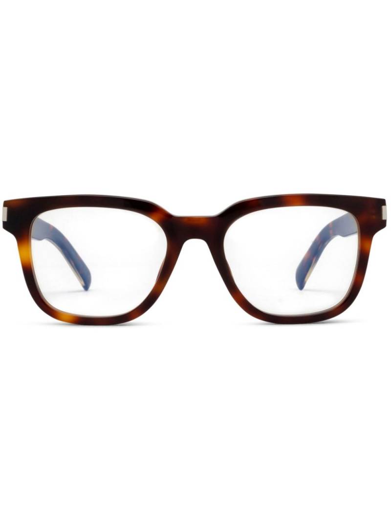 Saint Laurent Eyewear logo-engraved glasses - Brown von Saint Laurent Eyewear