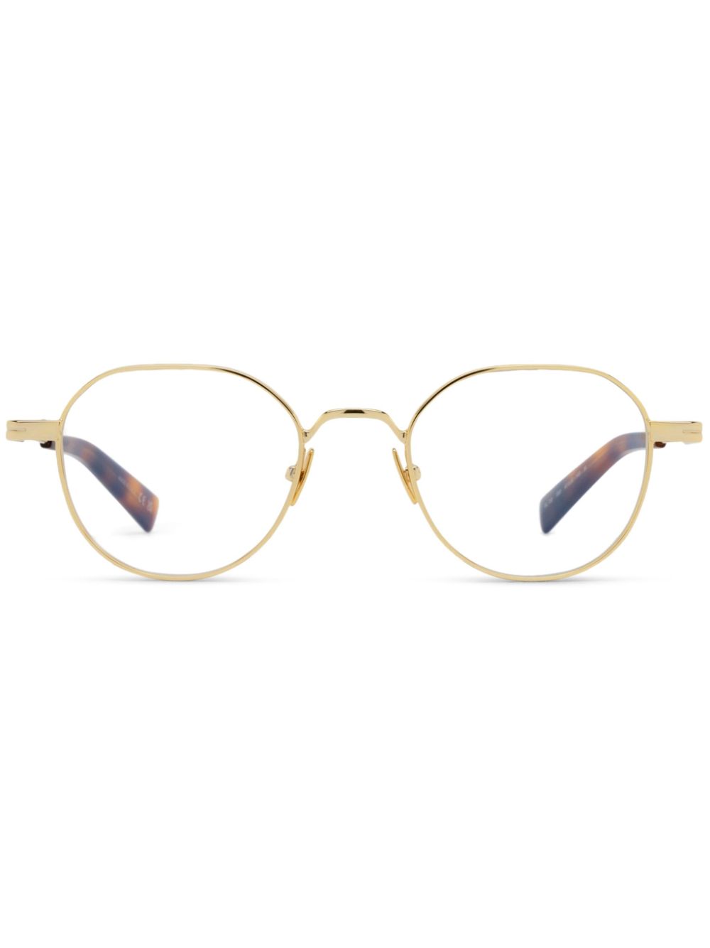 Saint Laurent Eyewear logo-engraved glasses - Gold von Saint Laurent Eyewear