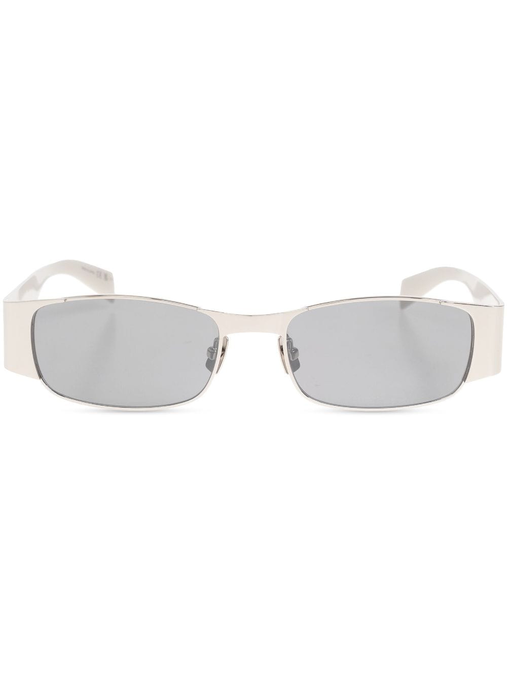 Saint Laurent Eyewear logo-engraved sunglasses - Silver von Saint Laurent Eyewear