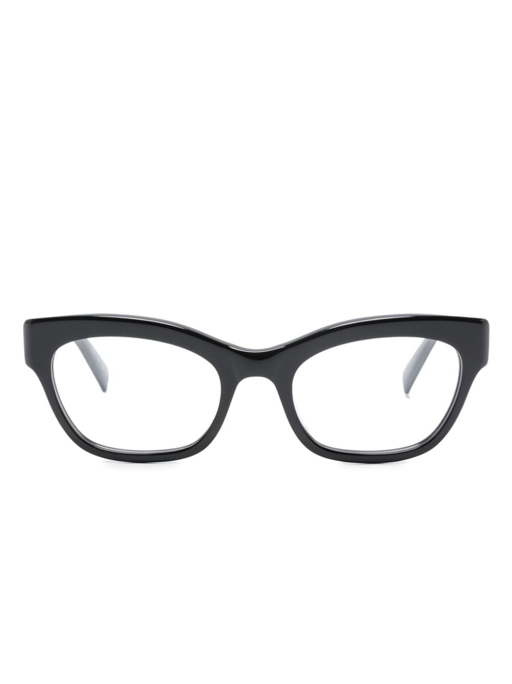 Saint Laurent Eyewear logo-print round-frame glasses - Black von Saint Laurent Eyewear