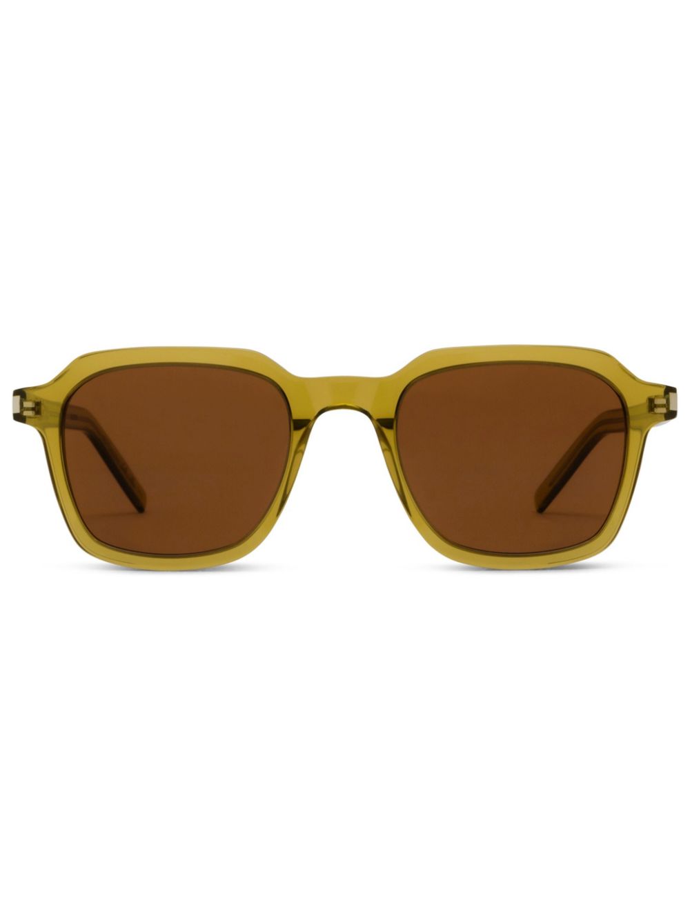 Saint Laurent Eyewear logo-print sunglasses - Green von Saint Laurent Eyewear