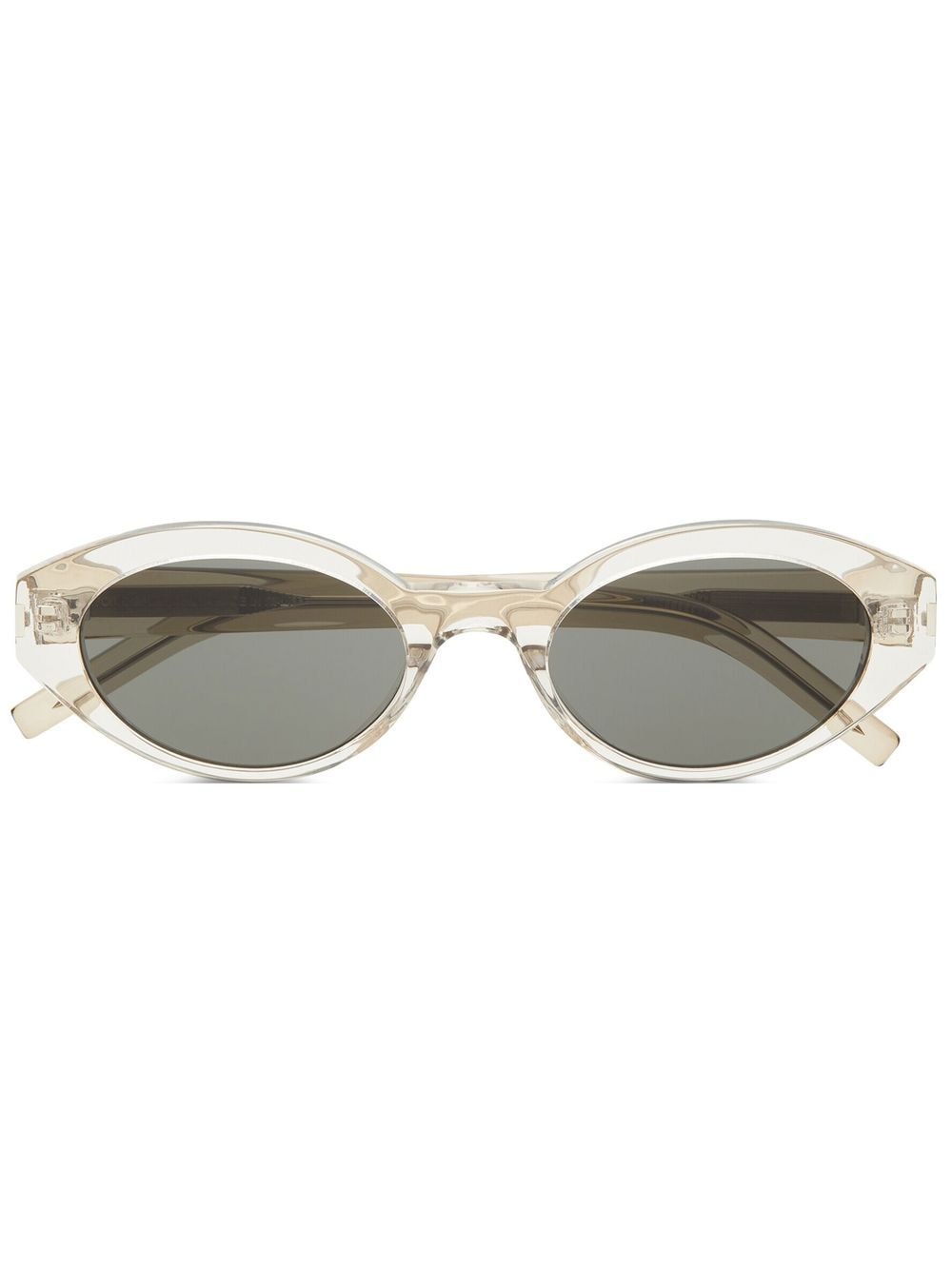 Saint Laurent Eyewear oval-frame transparent sunglasses - Grey von Saint Laurent Eyewear