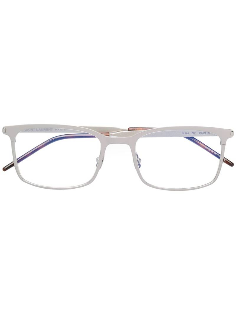 Saint Laurent Eyewear rectangular shaped glasses - Silver von Saint Laurent Eyewear