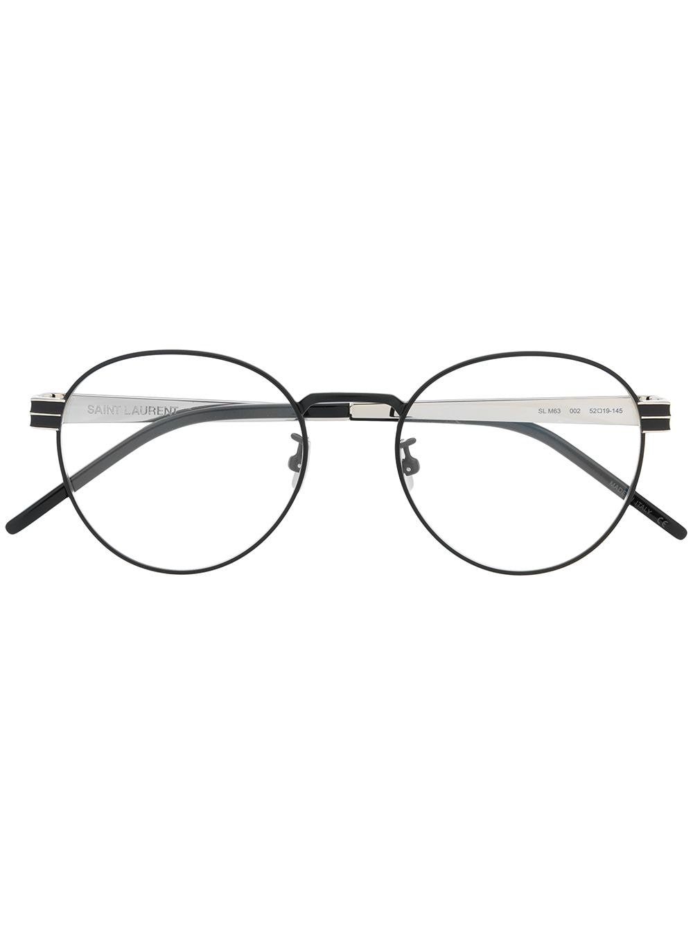 Saint Laurent Eyewear round frame glasses - Black von Saint Laurent Eyewear