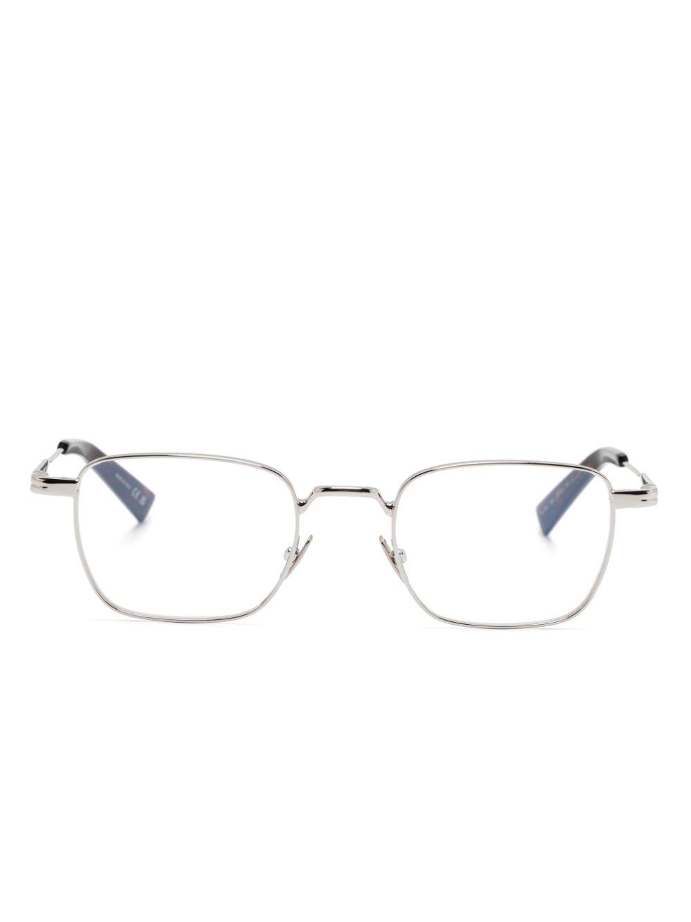 Saint Laurent Eyewear square-frame glasses - Silver von Saint Laurent Eyewear