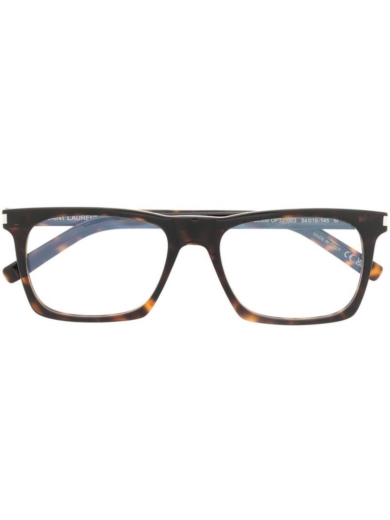 Saint Laurent Eyewear tortoise-shell square frames - Brown von Saint Laurent Eyewear