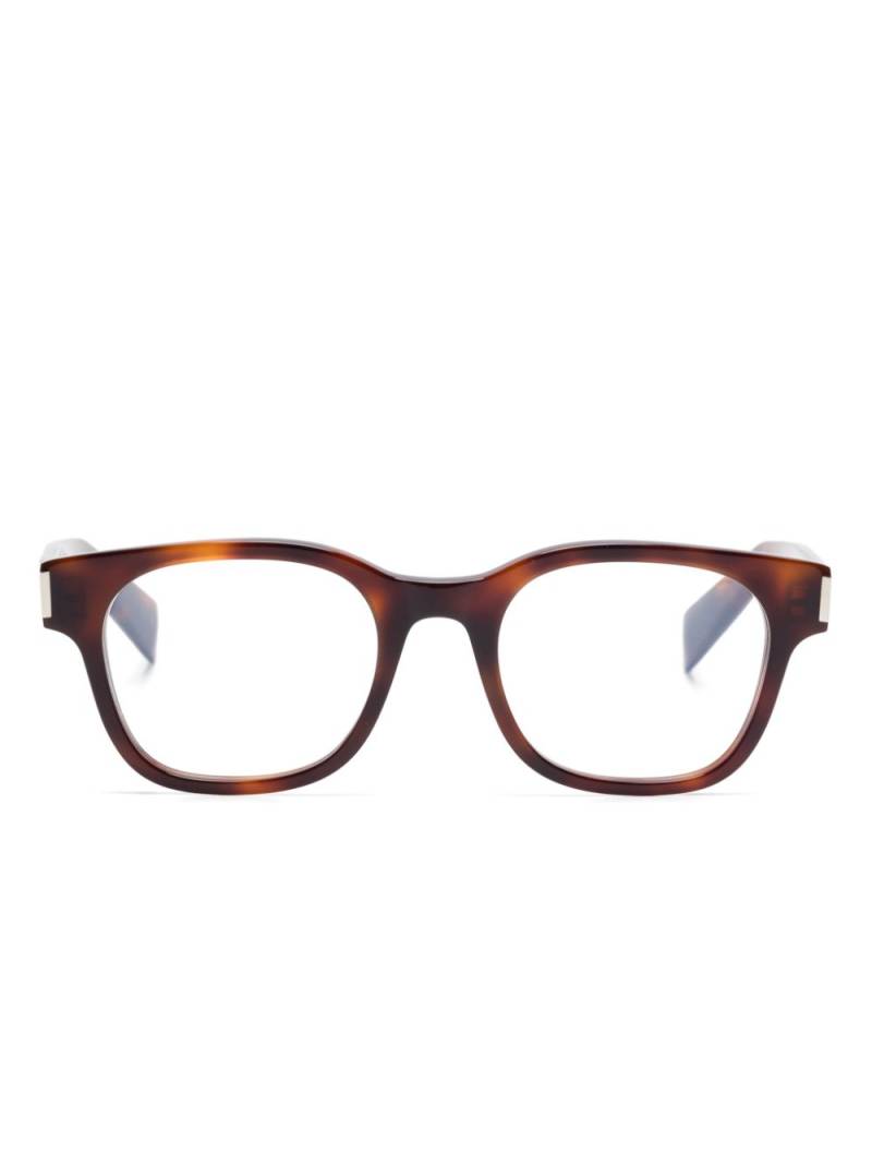 Saint Laurent Eyewear tortoiseshell-effect glasses - Brown von Saint Laurent Eyewear