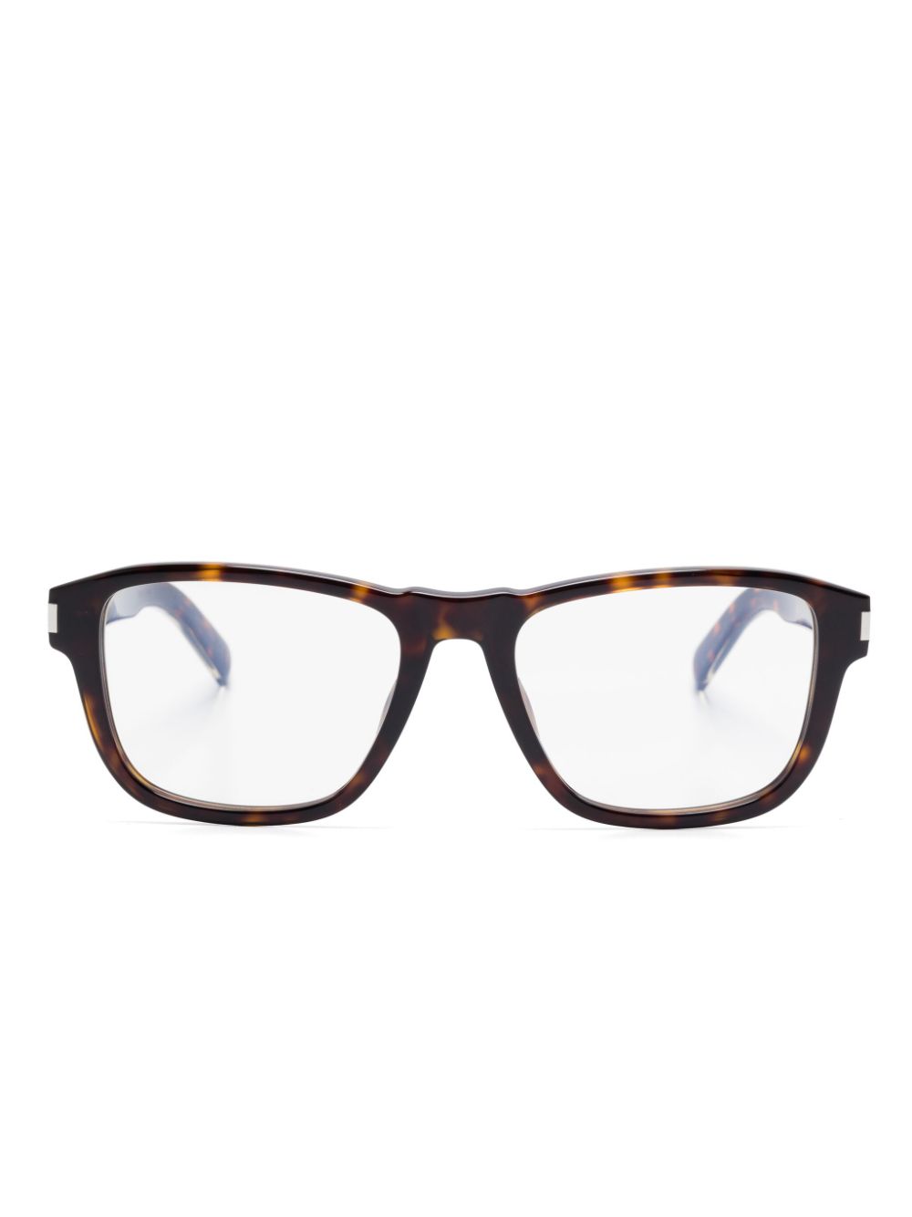 Saint Laurent Eyewear tortoiseshell-effect glasses - Brown von Saint Laurent Eyewear