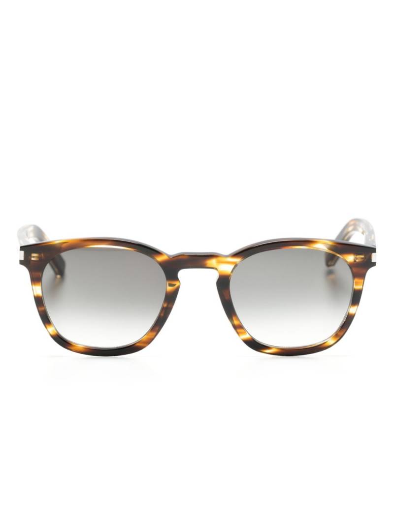 Saint Laurent Eyewear tortoiseshell-effect round-frame sunglasses - Brown von Saint Laurent Eyewear