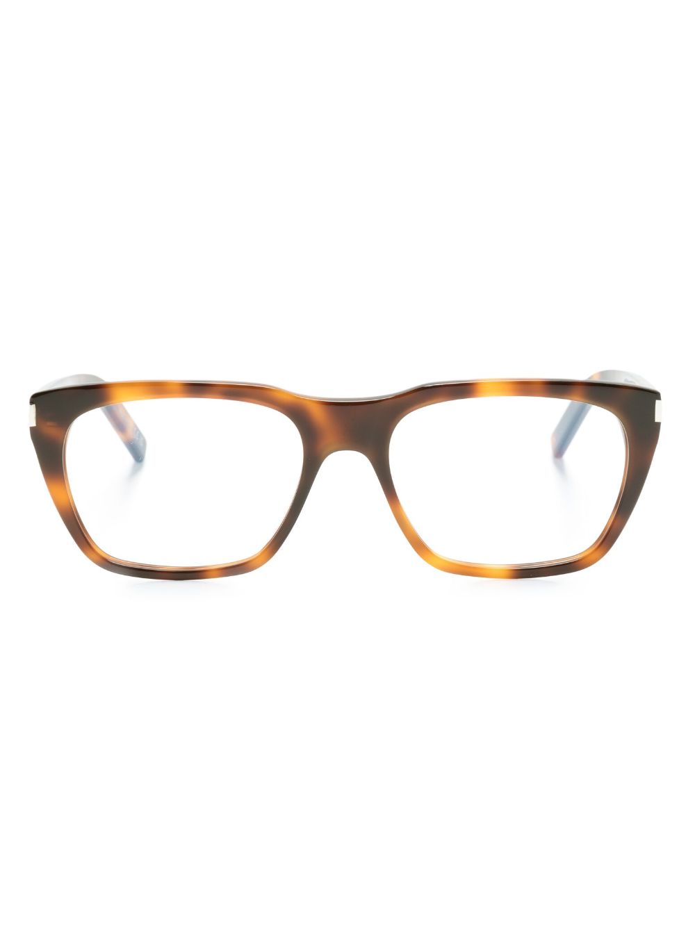 Saint Laurent Eyewear tortoiseshell-effect square-frame glasses - Brown von Saint Laurent Eyewear