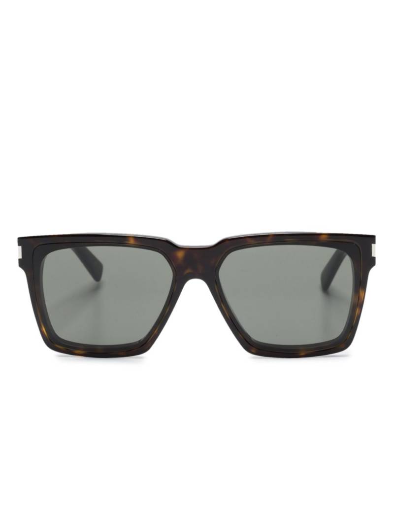 Saint Laurent Eyewear tortoiseshell-effect square-frame sunglasses - Brown von Saint Laurent Eyewear