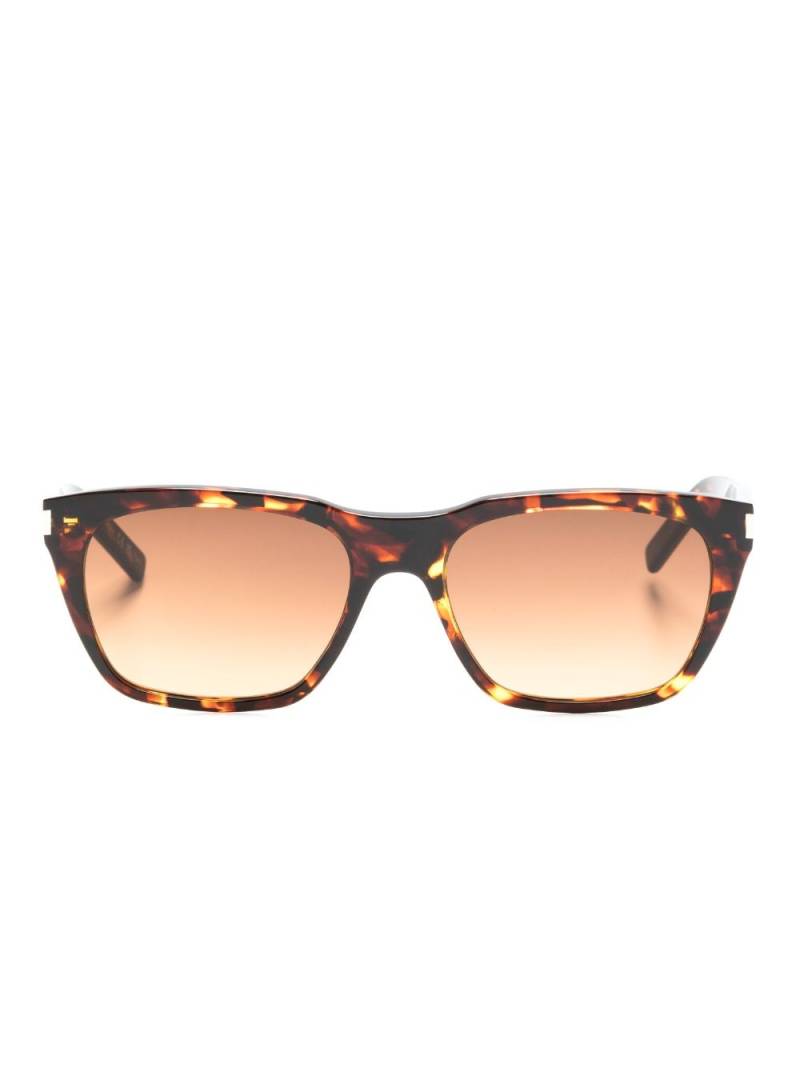 Saint Laurent Eyewear tortoiseshell-effect tinted-lenses sunglasses - Brown von Saint Laurent Eyewear