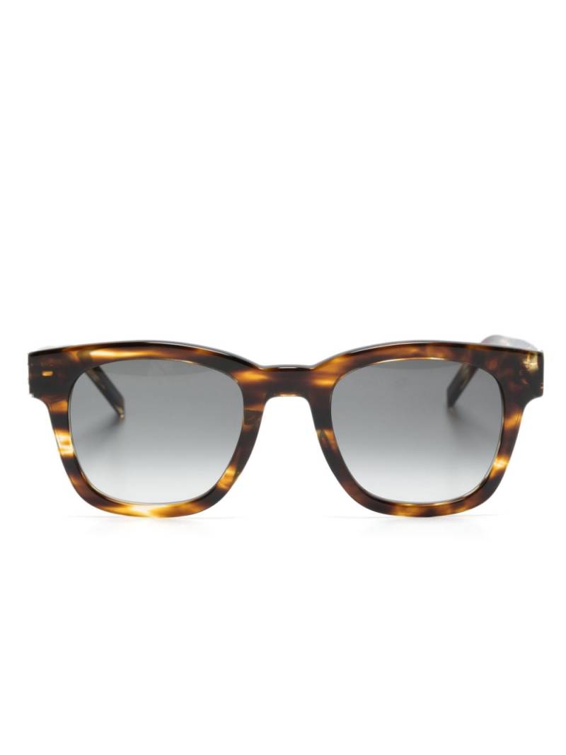 Saint Laurent Eyewear tortoiseshell-effect wayfarer-frame sunglasses - Brown von Saint Laurent Eyewear