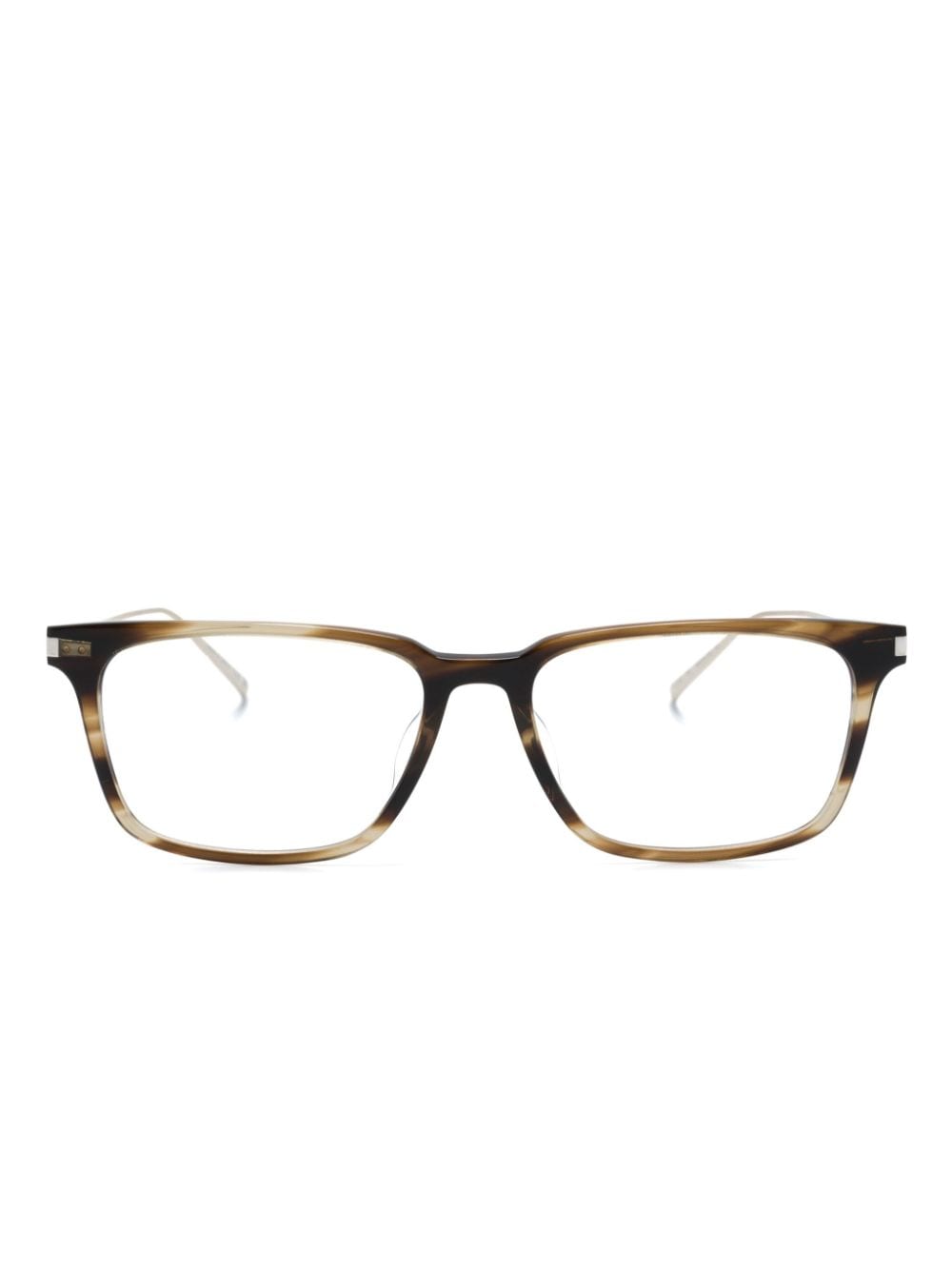 Saint Laurent Eyewear tortoiseshell square-frame glasses - Gold von Saint Laurent Eyewear