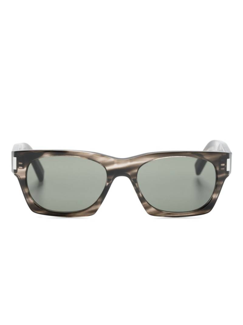 Saint Laurent Eyewear tortoiseshell square-frame sunglasses - Grey von Saint Laurent Eyewear