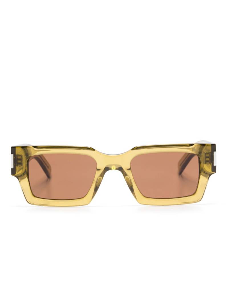 Saint Laurent Eyewear transparent-frame sunglasses - Yellow von Saint Laurent Eyewear