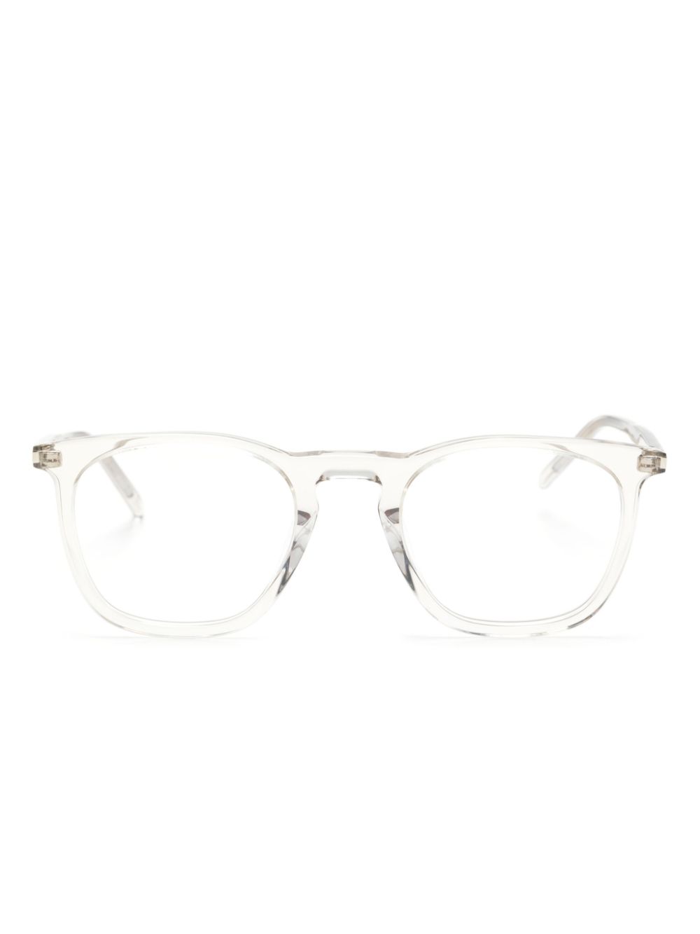 Saint Laurent Eyewear transparent square-frame glasses - Neutrals von Saint Laurent Eyewear