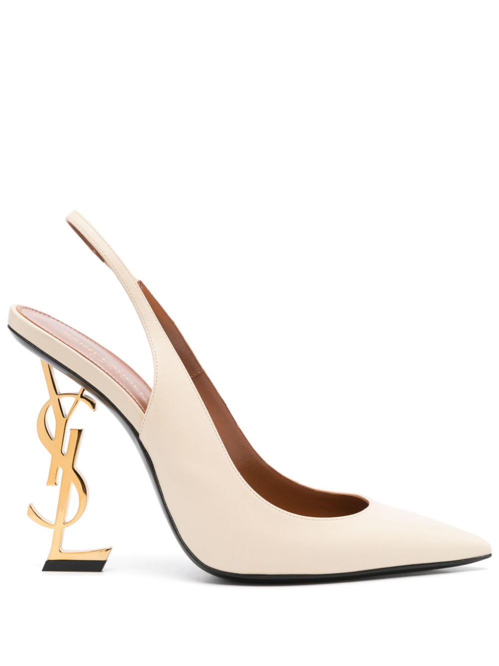 Saint Laurent Pre-Owned 110mm Opyum slingback pumps - Neutrals von Saint Laurent Pre-Owned