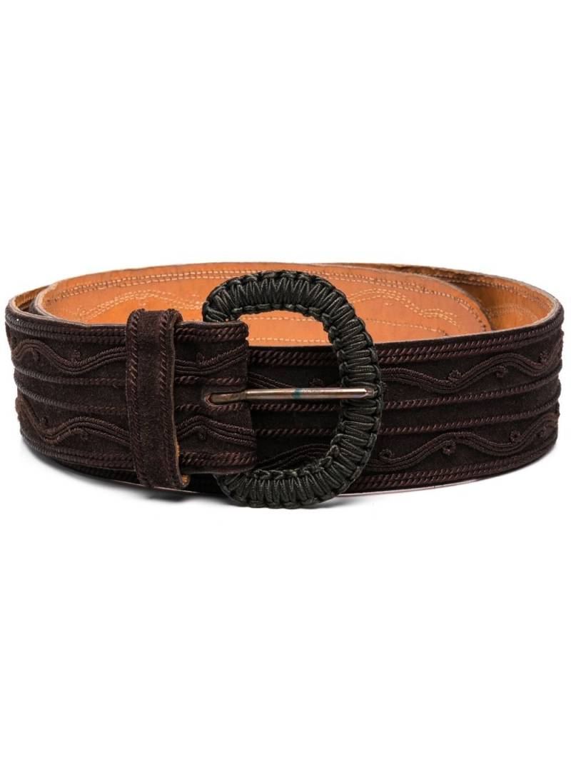 Saint Laurent Pre-Owned 1970s braided detailing belt - Brown von Saint Laurent Pre-Owned