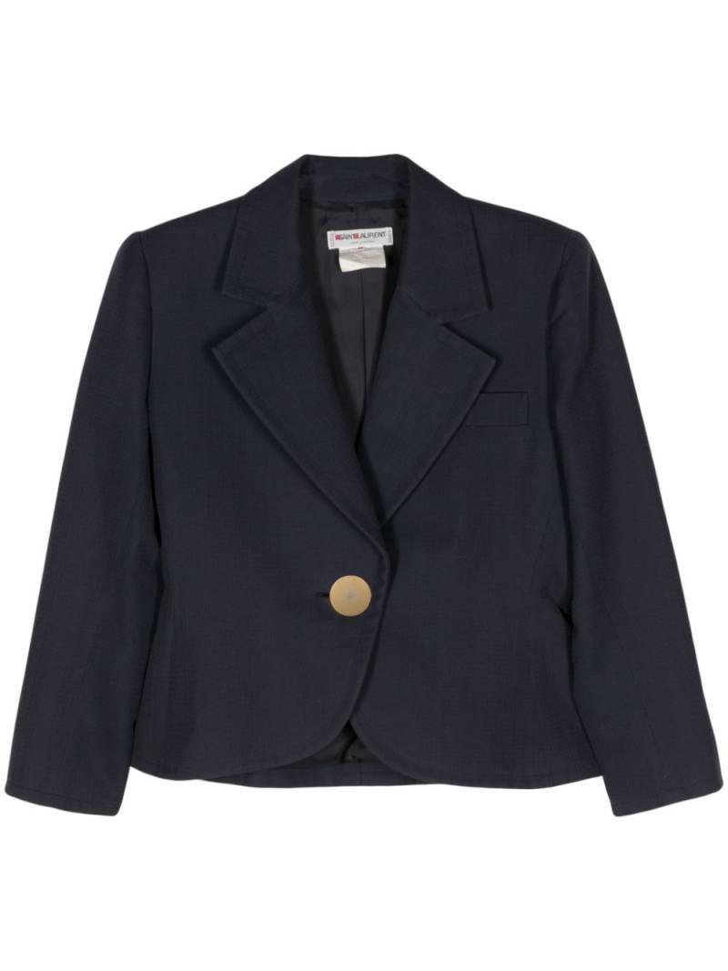 Saint Laurent Pre-Owned 1980 single-breasted blazer - Blue von Saint Laurent Pre-Owned