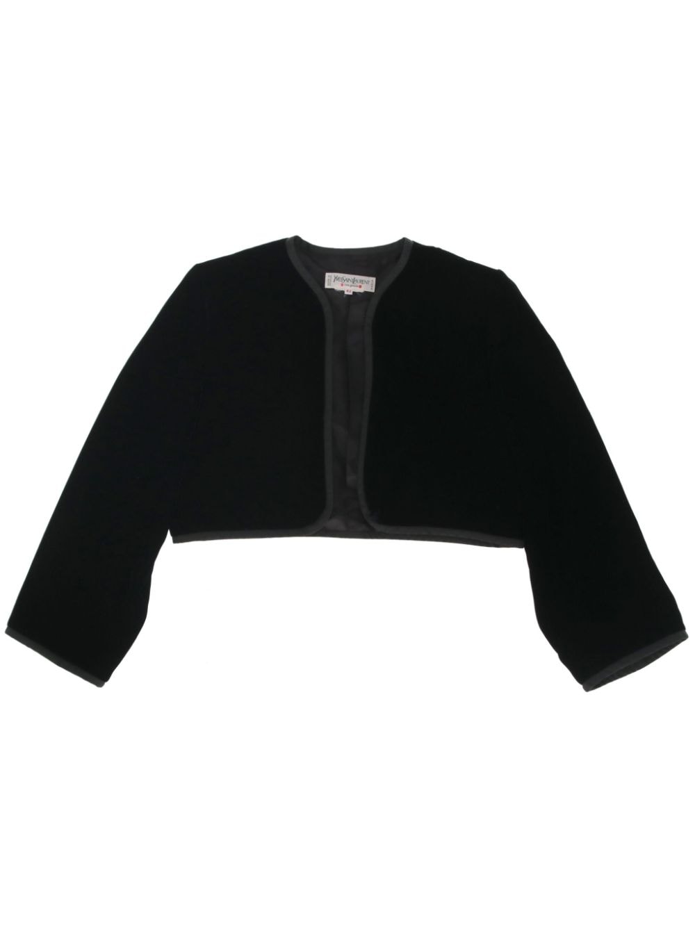 Saint Laurent Pre-Owned 1980 velvet cropped jacket - Black von Saint Laurent Pre-Owned