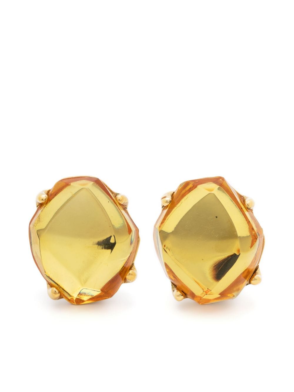 Saint Laurent Pre-Owned 1980s Lucile clip-on earrings - Gold von Saint Laurent Pre-Owned