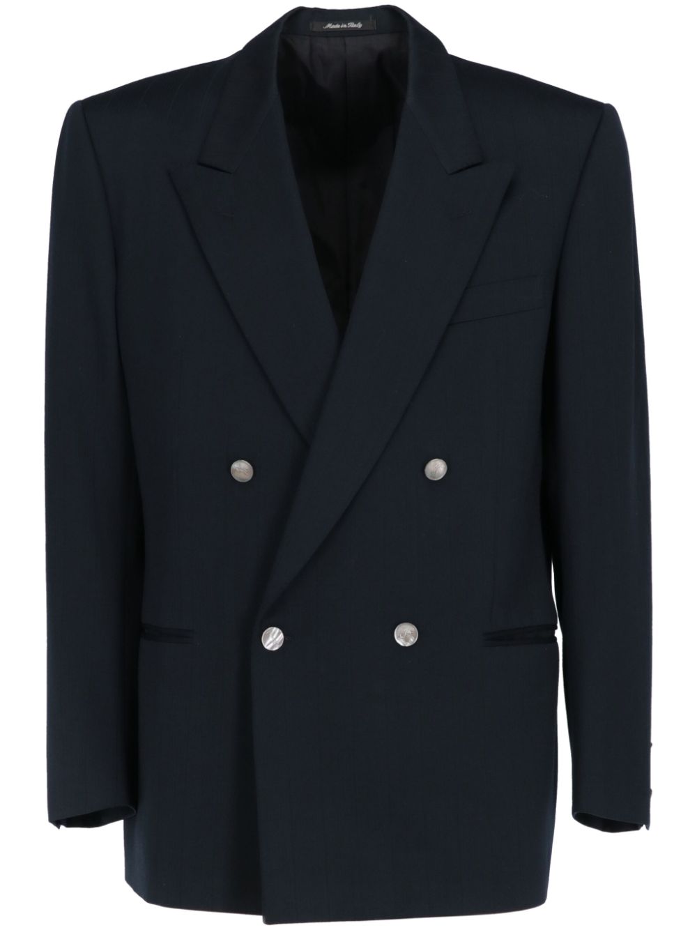 Saint Laurent Pre-Owned 1980s double-breasted jacket - Blue von Saint Laurent Pre-Owned