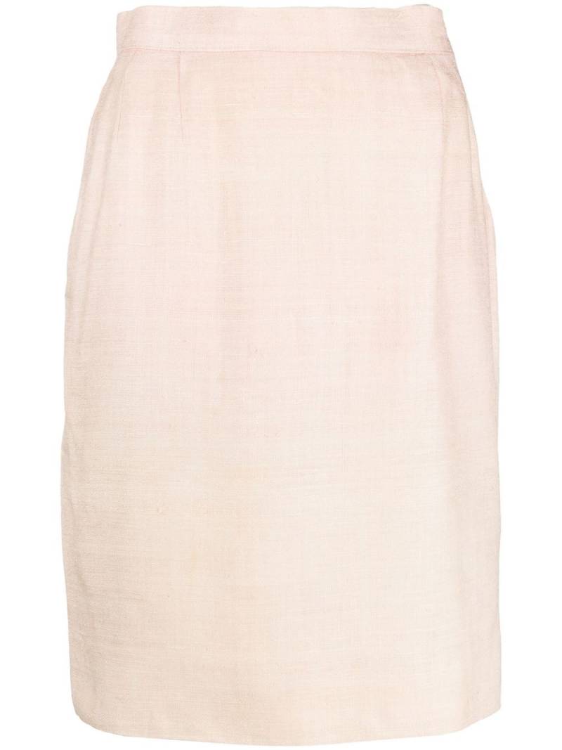 Saint Laurent Pre-Owned 1980s high-waisted straight skirt - Pink von Saint Laurent Pre-Owned