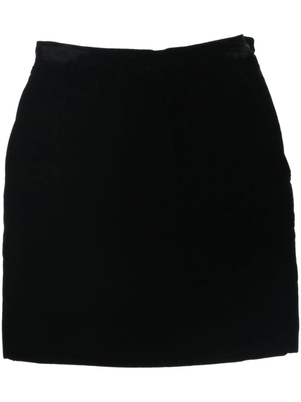 Saint Laurent Pre-Owned 1980s velvet skirt - Black von Saint Laurent Pre-Owned