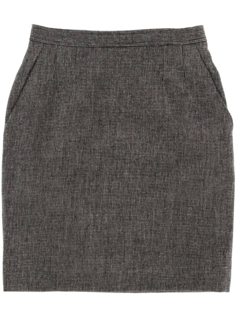 Saint Laurent Pre-Owned 1980s wool pencil skirt - Black von Saint Laurent Pre-Owned