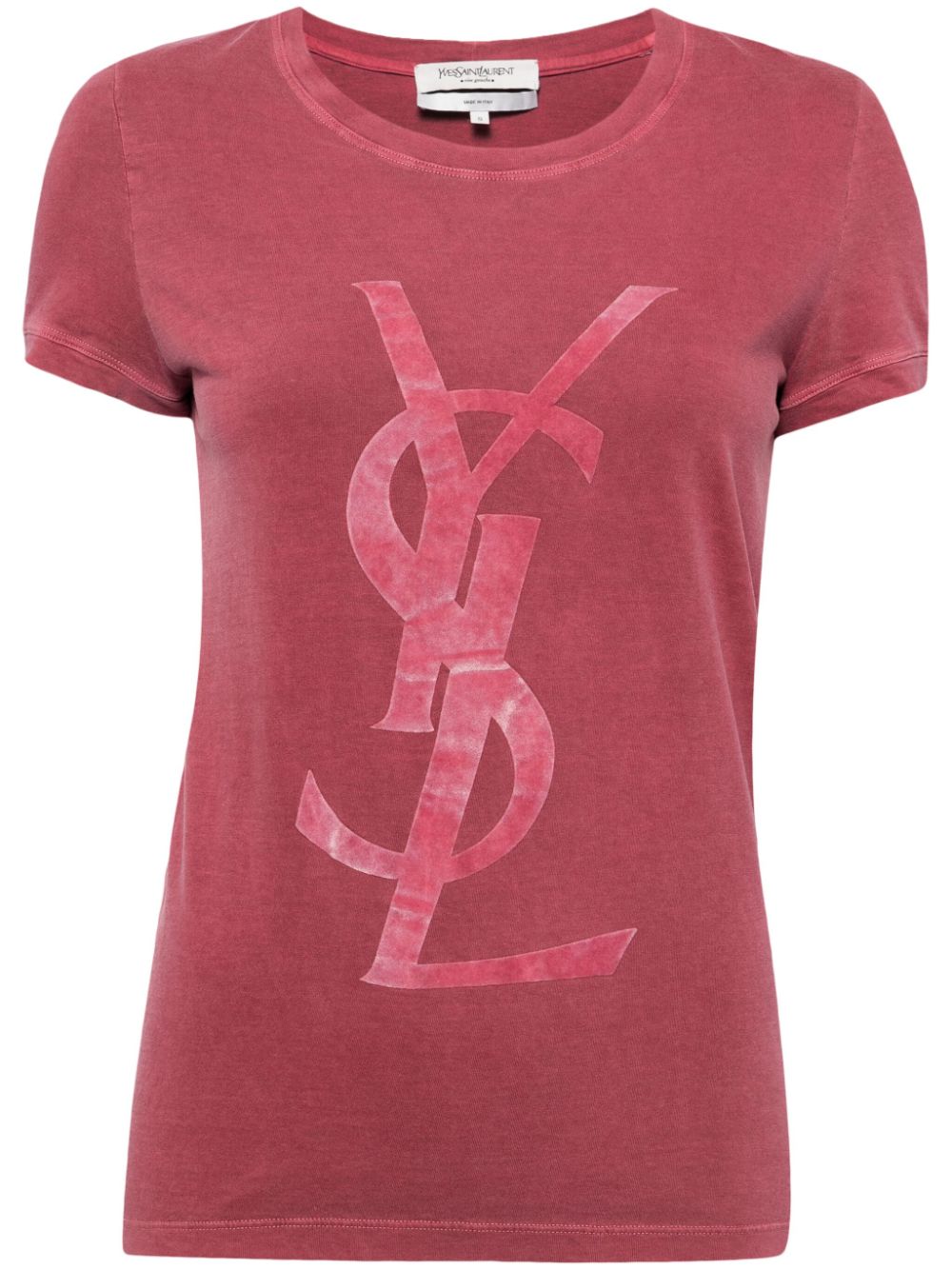 Saint Laurent Pre-Owned 1990-2000 logo-print cotton T-shirt - Pink von Saint Laurent Pre-Owned