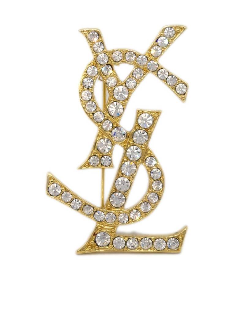 Saint Laurent Pre-Owned 1990-2000s Cassandre brooch - Gold von Saint Laurent Pre-Owned