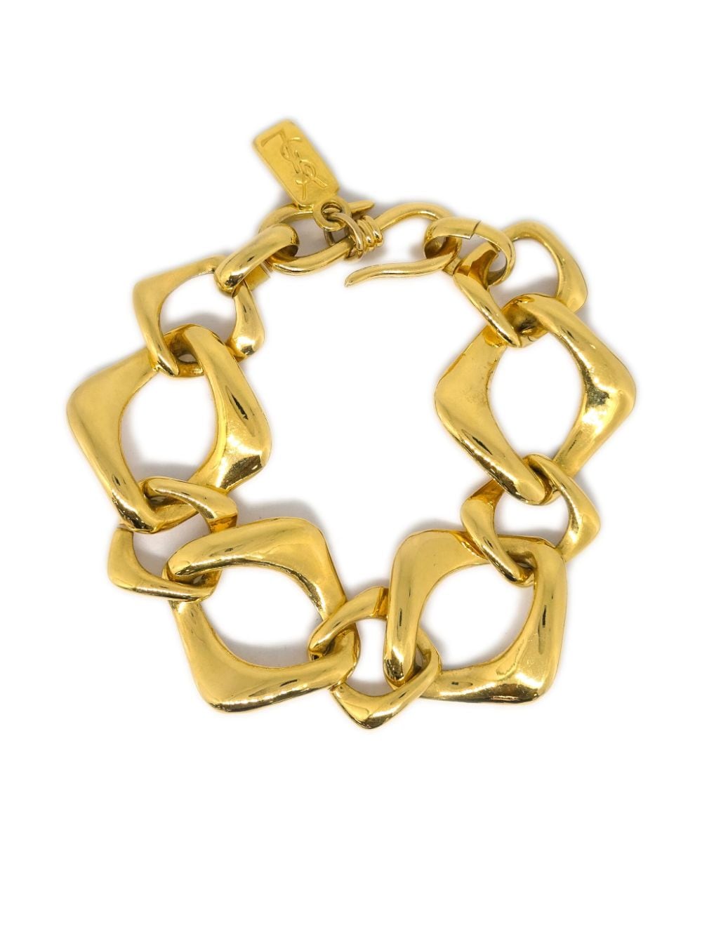 Saint Laurent Pre-Owned 1990-2000s gold plated chain bracelet von Saint Laurent Pre-Owned