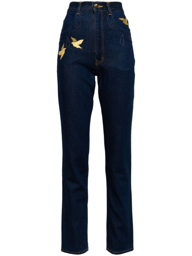 Saint Laurent Pre-Owned 1990-2000s high-rise straight-leg jeans - Blue von Saint Laurent Pre-Owned