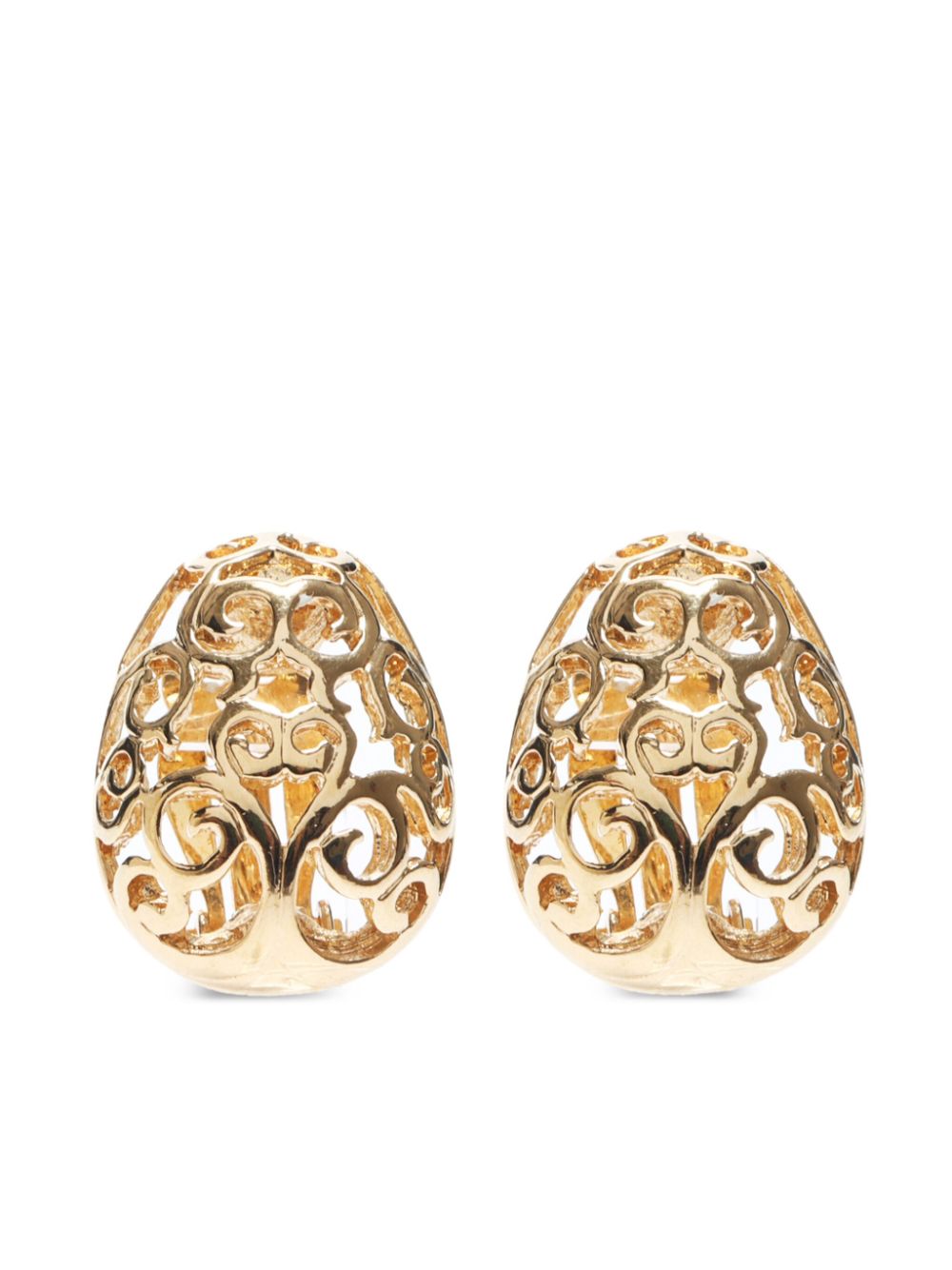 Saint Laurent Pre-Owned 1990s dome clip-on earrings - Gold von Saint Laurent Pre-Owned