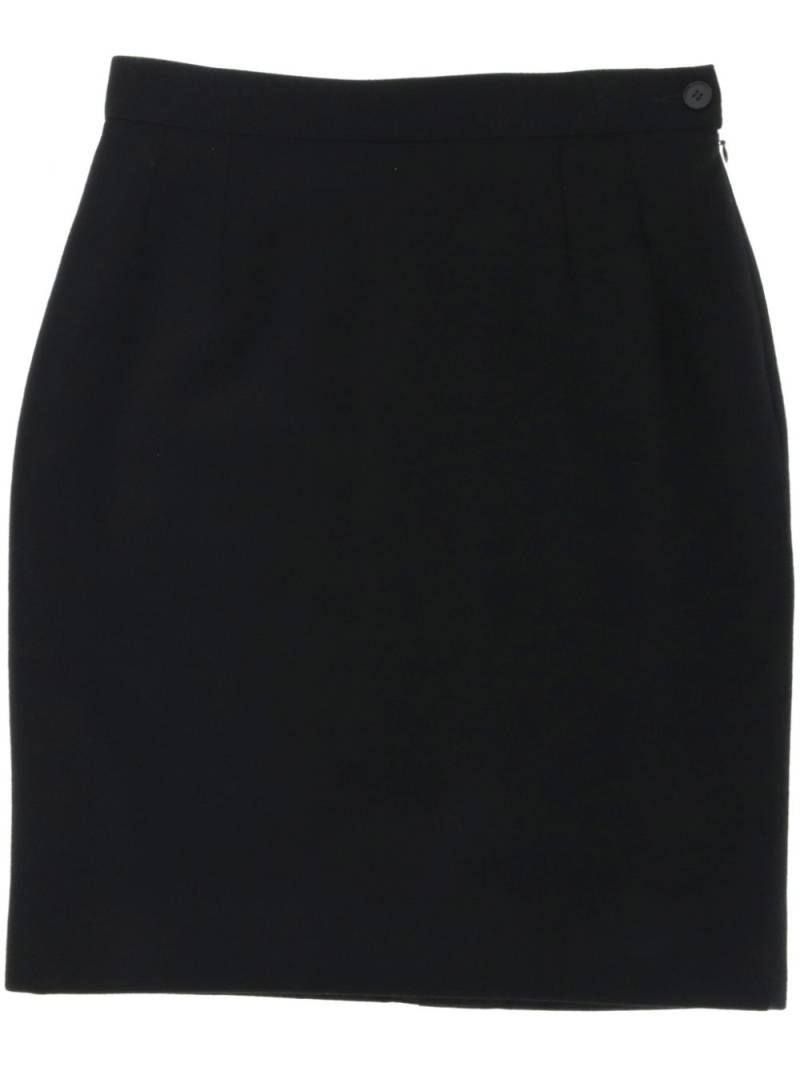 Saint Laurent Pre-Owned 1990s wool pencil skirt - Black von Saint Laurent Pre-Owned