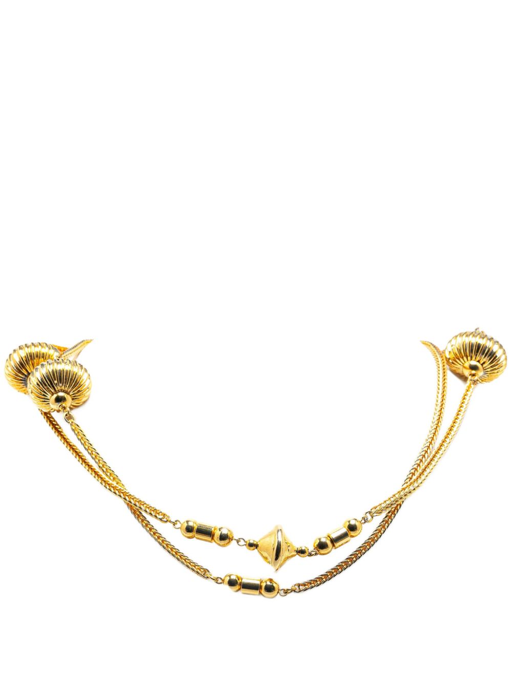 Saint Laurent Pre-Owned 2000-2023 Gold Plated Long costume necklace von Saint Laurent Pre-Owned