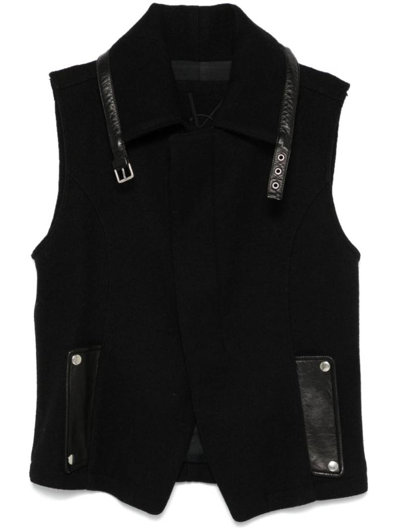 Saint Laurent Pre-Owned 2000s brushed gilet - Black von Saint Laurent Pre-Owned