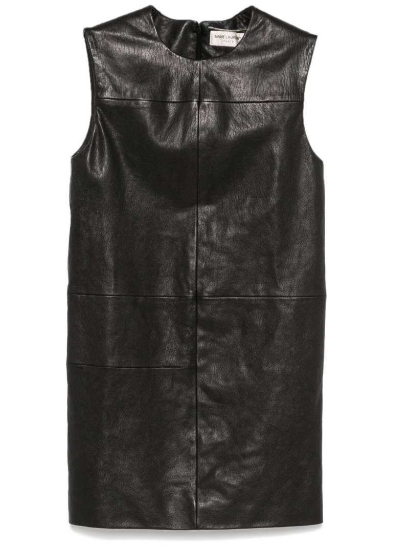 Saint Laurent Pre-Owned 2010s leather mini dress - Black von Saint Laurent Pre-Owned