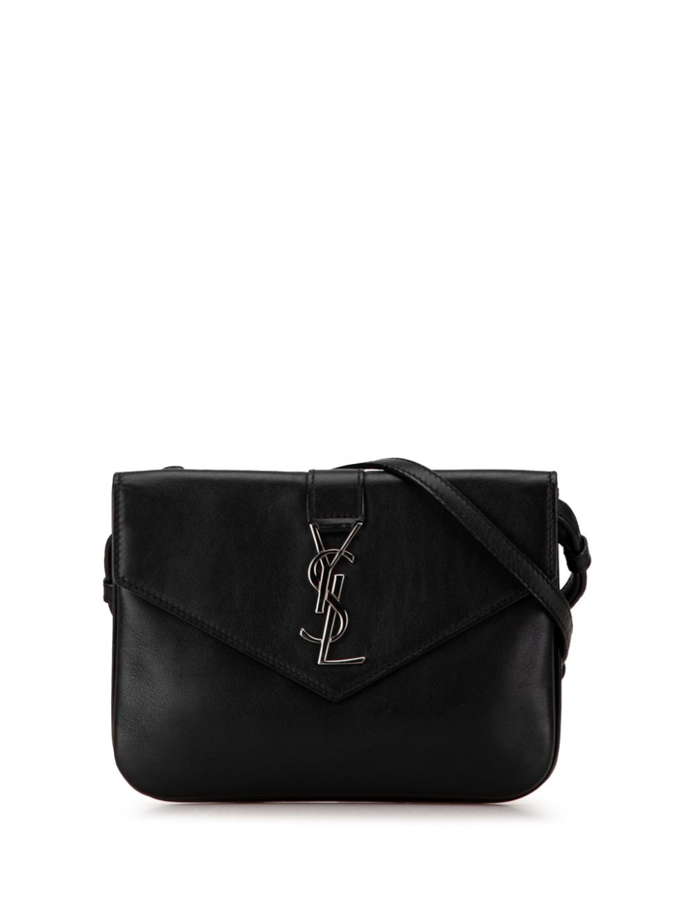 Saint Laurent Pre-Owned 2016 Calfskin Monogram Tri Pocket crossbody bag - Black von Saint Laurent Pre-Owned