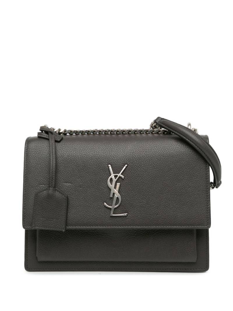 Saint Laurent Pre-Owned 2016 Medium Grained Calfskin Monogram Sunset crossbody bag - Grey von Saint Laurent Pre-Owned