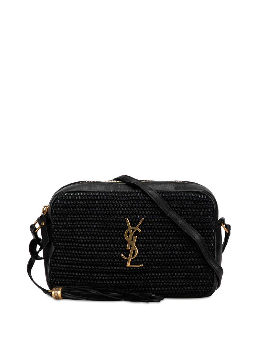 Saint Laurent Pre-Owned 2019 Raffia Lou Camera crossbody bag - Black von Saint Laurent Pre-Owned