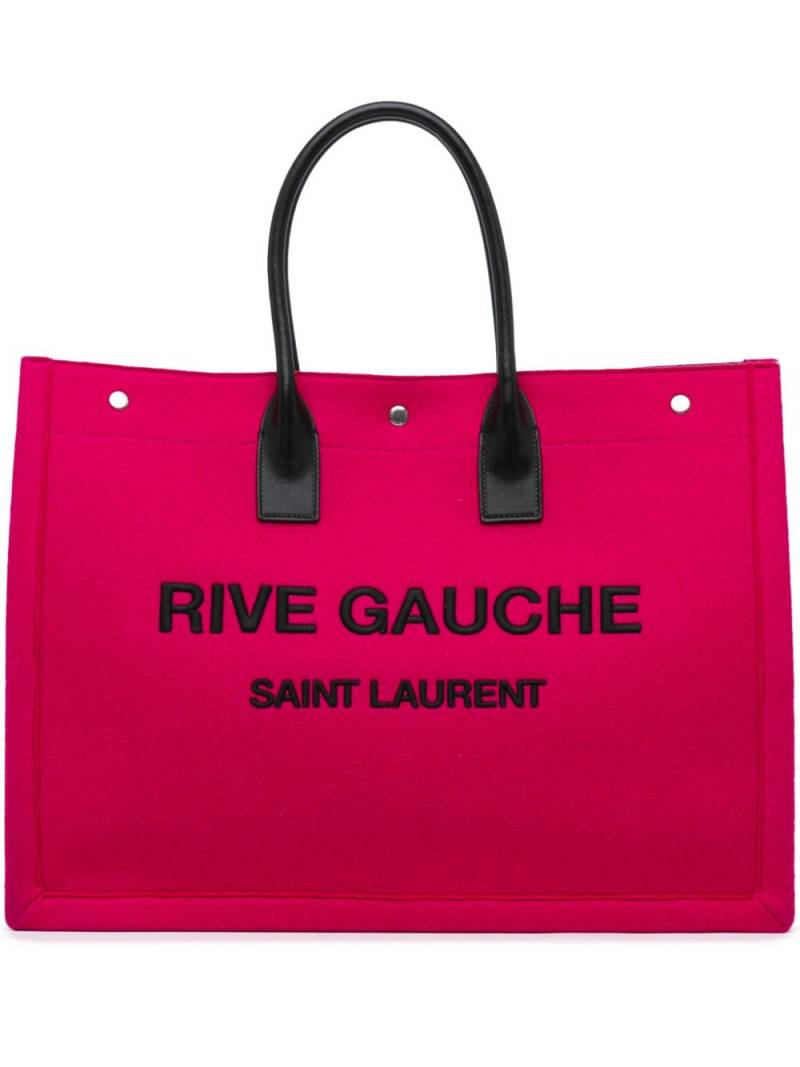 Saint Laurent Pre-Owned 2021 Large Wool Rive Gauche tote bag - Pink von Saint Laurent Pre-Owned