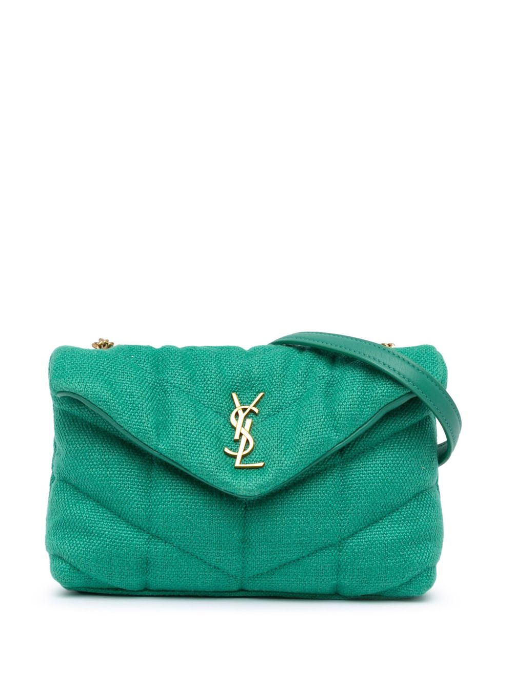 Saint Laurent Pre-Owned 2021 Toy Canvas Loulou Puffer crossbody bag - Green von Saint Laurent Pre-Owned